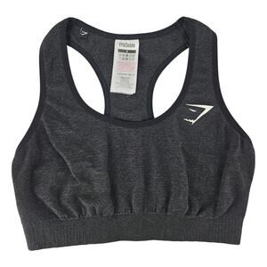 GYMSHARK WOMEN'S RACERBACK SPORTS BRA – GRAY – SIZE SMALL – SEAMLESS FIT